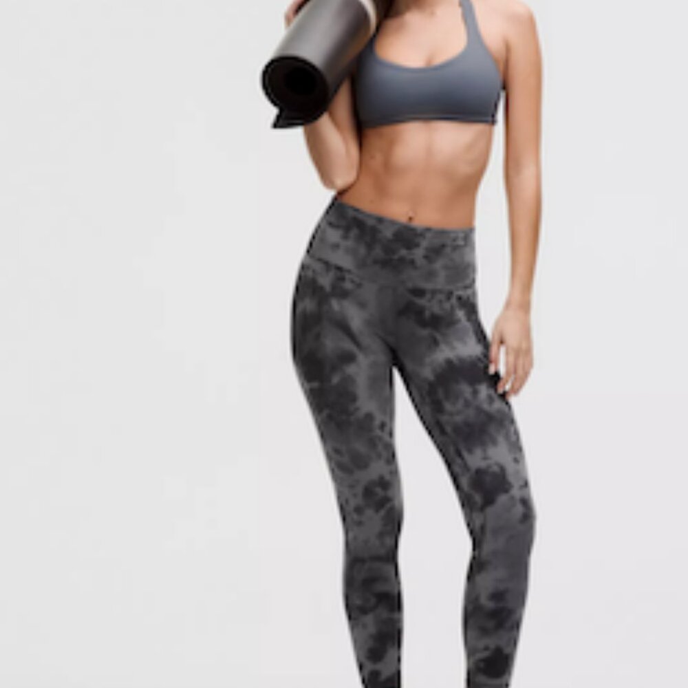 Lululemon Align High-Rise Leggings 25" Grey Tie-Dye